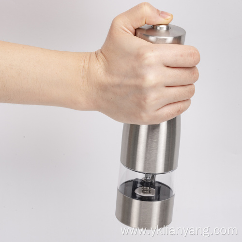 One touch salt and pepper mill grinder